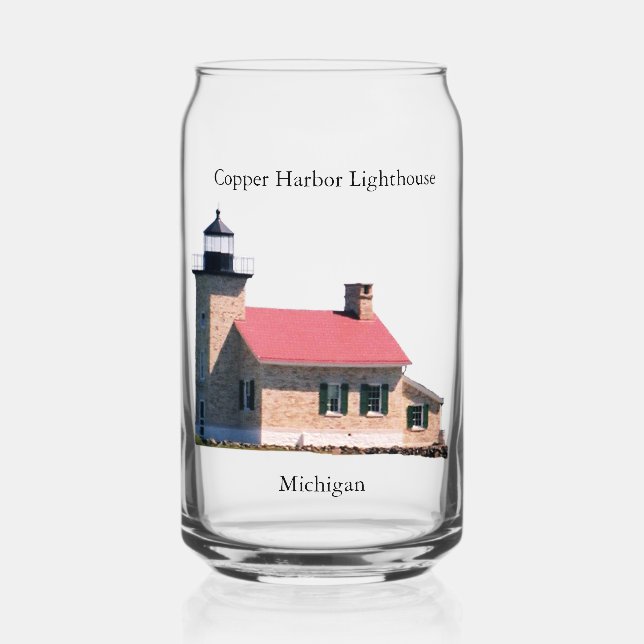 Copper Harbour Lighthouse can glass (Front)