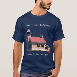 Copper Harbour lighthouse dark shirt