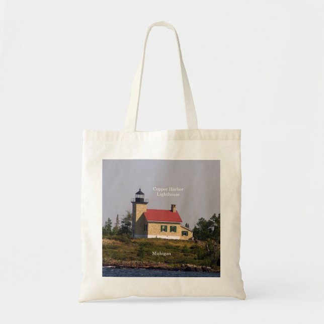 Copper Harbour Lighthouse tote bag (Front)