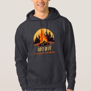 Copper Harbour Michigan Campfire Hoodie