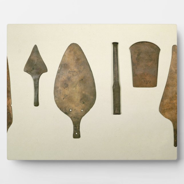 Copper implements, Harappa, 2300-1750 BC Plaque (Front)