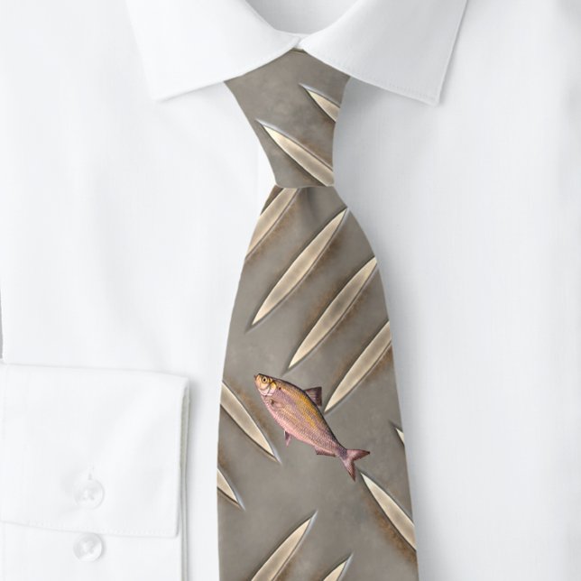 COPPER KIPPER  GRAY IVORY SHAPES TIE (Creator Uploaded)