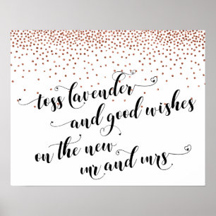 Copper Lavender, Good Wishes New Mr & Mrs Sign