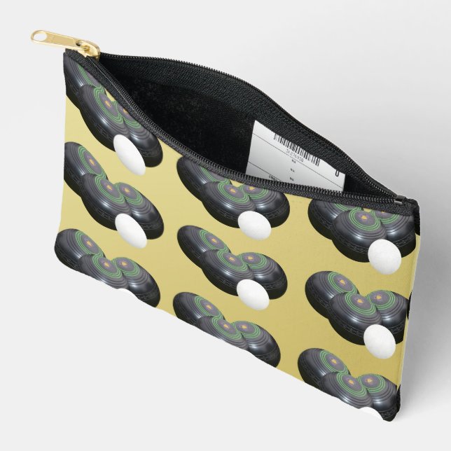Copper Lawn Bowls And Jack, Accessory Pouch (Open)