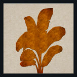 Copper Linen Banana Plant Collage Canvas Print<br><div class="desc">Copper Linen Banana Plant Collage  for natural home decor.</div>