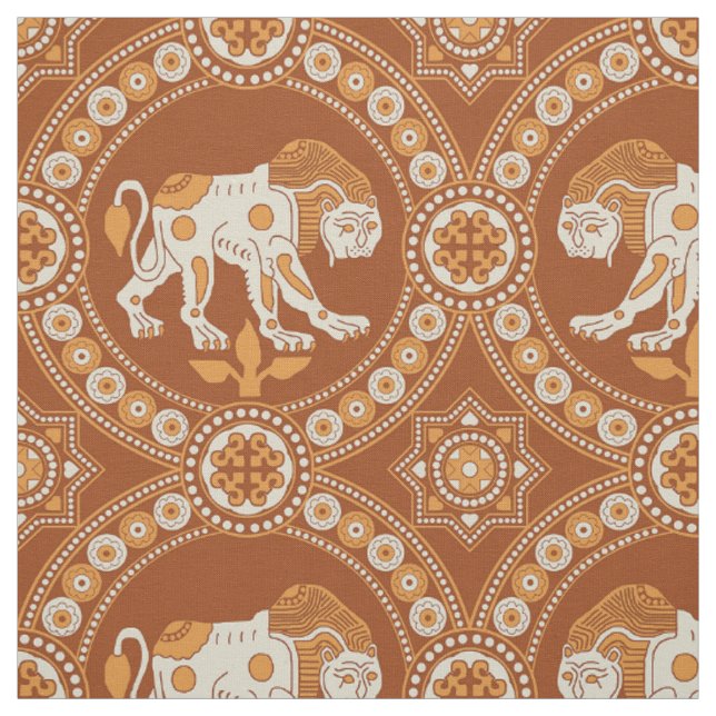 Copper Lion of St. Julian Fabric (Swatch)
