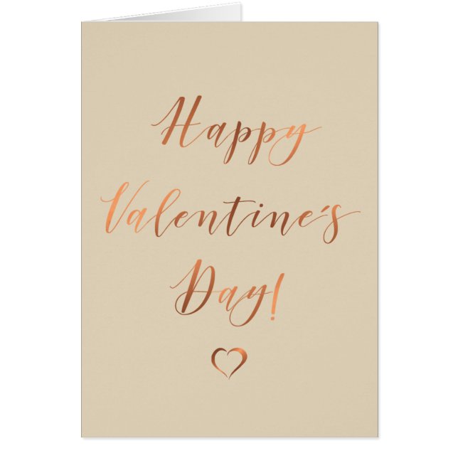 Copper-look Valentine's Day design (Front)