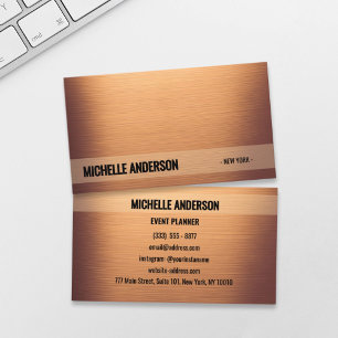 Copper Luxe Minimalist Business Card