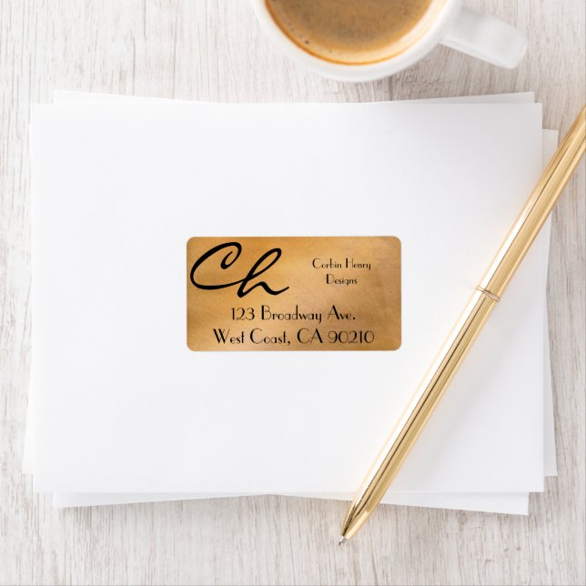 Copper Metallic Address Labels (Insitu)