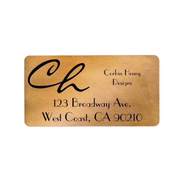 Copper Metallic Address Labels (Front)