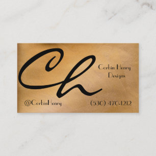 Copper Metallic Business Cards
