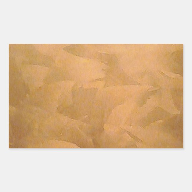 Copper Metallic Hand Brushed Rectangular Sticker (Front)