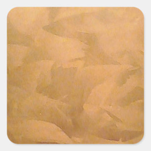 Copper Metallic Hand Brushed Square Sticker