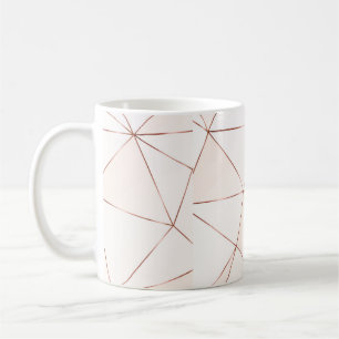 Copper metallic polygonal texture with bronze glit coffee mug