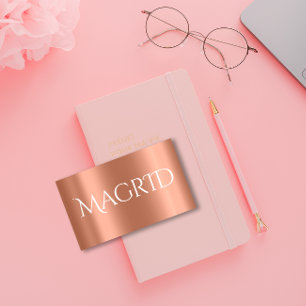 Copper Modern Minimalism Metallic Business Card