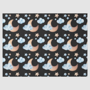 Copper Moon and Stars Pattern Tissue Paper