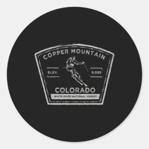 Copper Mountain Colorad Snow Skiing Classic Round Sticker