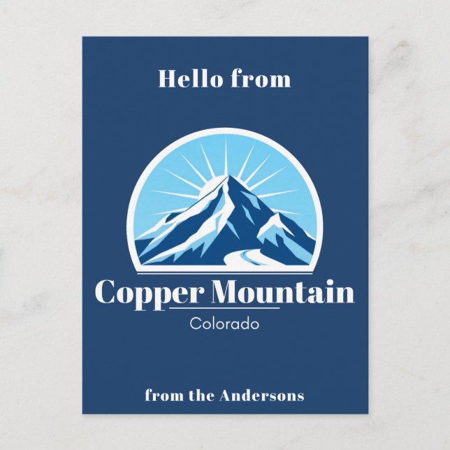 Copper Mountain Colorado blue Postcard (Front)