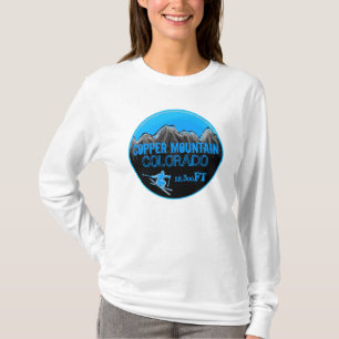 Copper Mountain Colorado blue ski art hoodie T-Shirt