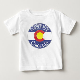Copper Mountain Colorado circle flag baby tee