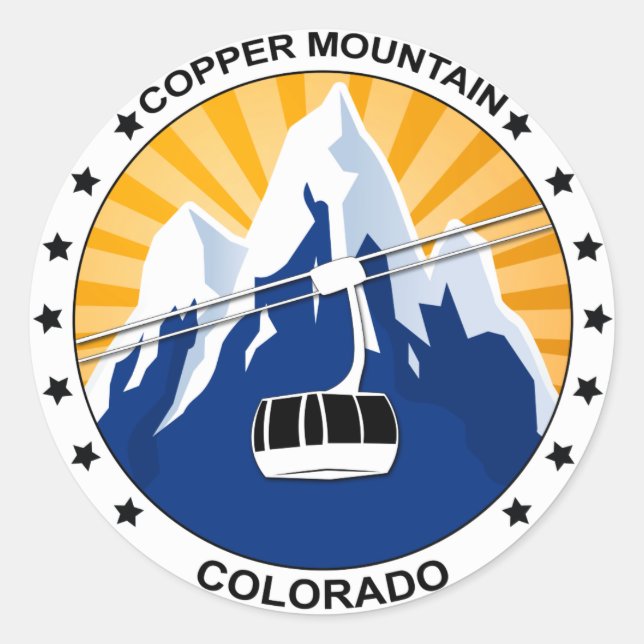 Copper Mountain Colorado Classic Round Sticker (Front)