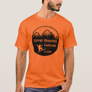 Copper Mountain Colorado orange snowboard tee