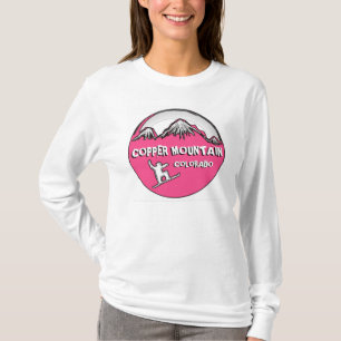 Copper Mountain Colorado pink snowboard hoodie T-Shirt