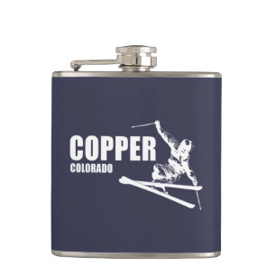 Copper Mountain Colorado Skier Hip Flask