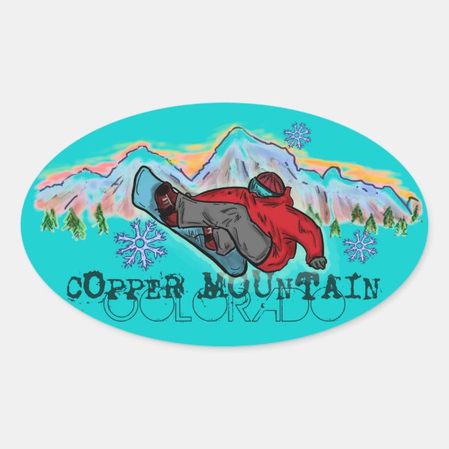 Copper Mountain Colorado snowboard stickers (Front)
