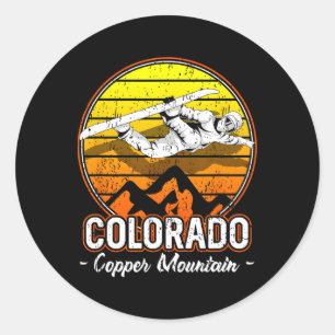 Copper Mountain Colorado Snowboarding Classic Round Sticker