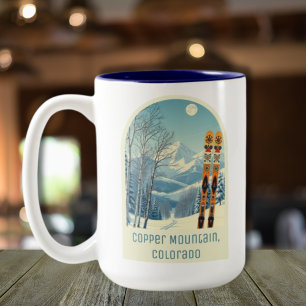 Copper Mountain Colorado souvenir ski resort  Two-Tone Coffee Mug