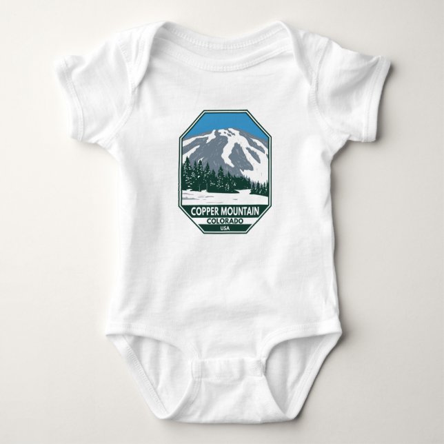 Copper Mountain Ski Area Colorado Baby Bodysuit (Front)