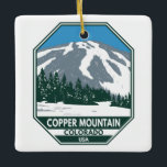 Copper Mountain Ski Area Colorado Ceramic Ornament<br><div class="desc">Copper Mountain Winter art design showcasing the winter landscape.</div>