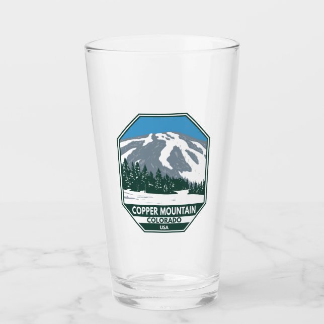 Copper Mountain Ski Area Colorado Glass (Front)