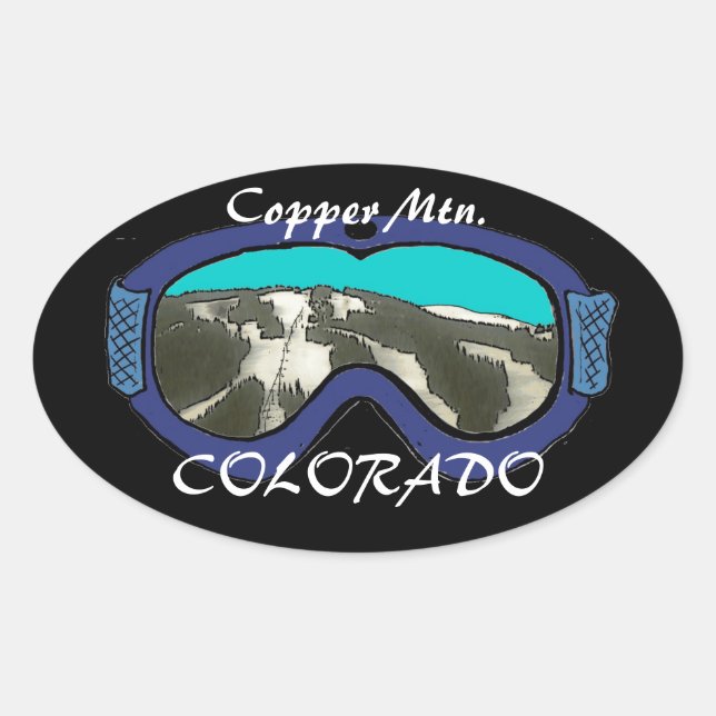 Copper Mtn Colorado blue snow goggle sticker (Front)