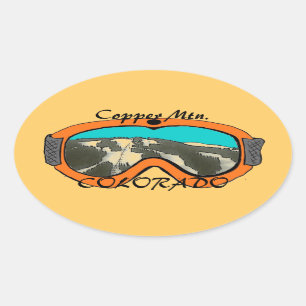 Copper Mtn Colorado orange snow goggle sticker