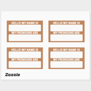 Copper Name & Pronoun Labels