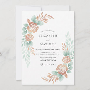 Copper Natural Bohemian Wedding Invitation