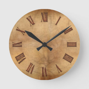 Copper on Parchment-effect Modern Art Clock