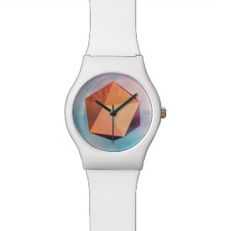 Copper Ore 3D Geometric art Watch