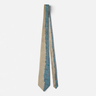 copper patina gold stripe modern abstract painting tie