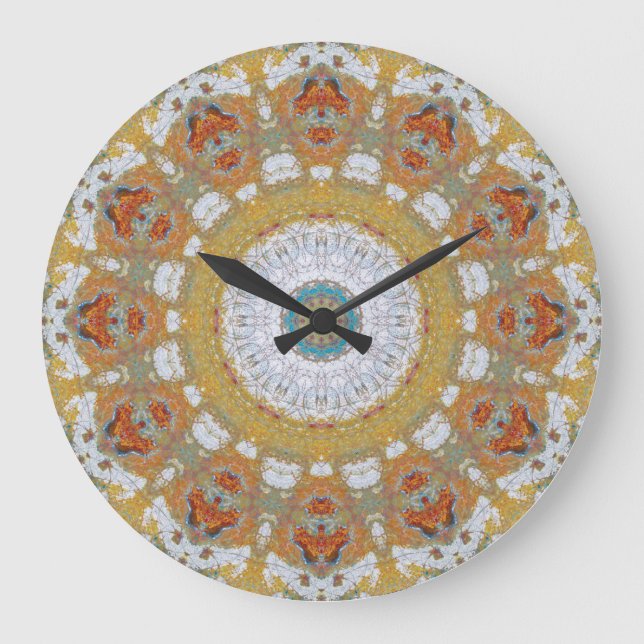 Copper Patina Mandala 04718-1 Large Clock (Front)