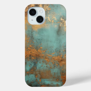 Copper Patina Rustic Metallic iPhone 15 Case