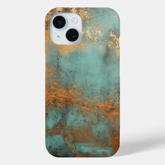 Copper Patina Rustic Metallic  Case-Mate iPhone Case (Back)