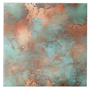 Copper Patina Rustic Metallic ceramic tile 