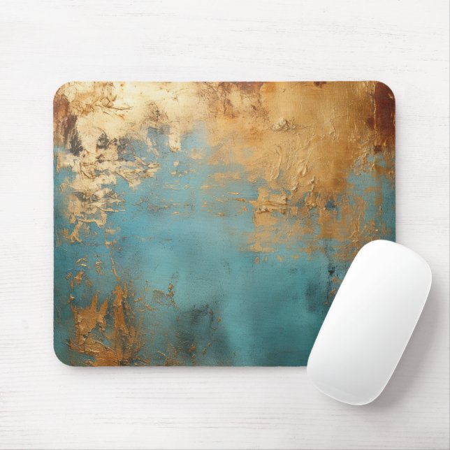 Copper Patina Rustic Metallic  Mouse Pad (With Mouse)