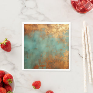 Copper Patina Rustic Metallic  Napkin