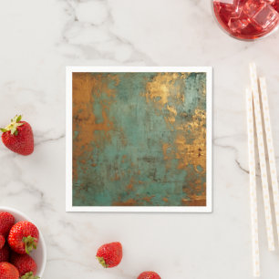 Copper Patina Rustic Metallic  Napkin