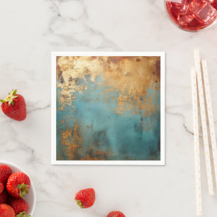 Copper Patina Rustic Metallic Napkin