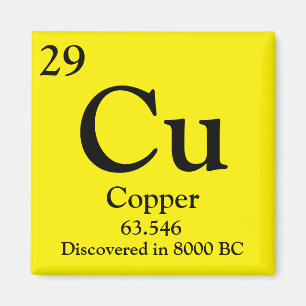 Copper Periodic Table Magnet